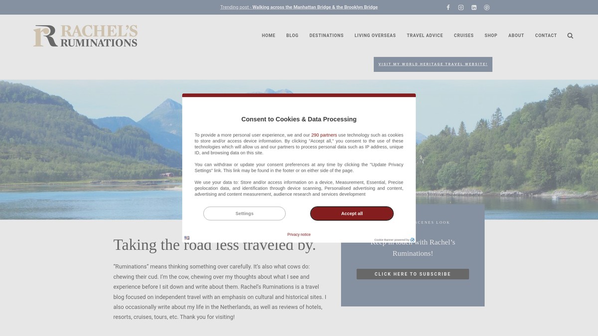 rachelsruminations.com screenshot
