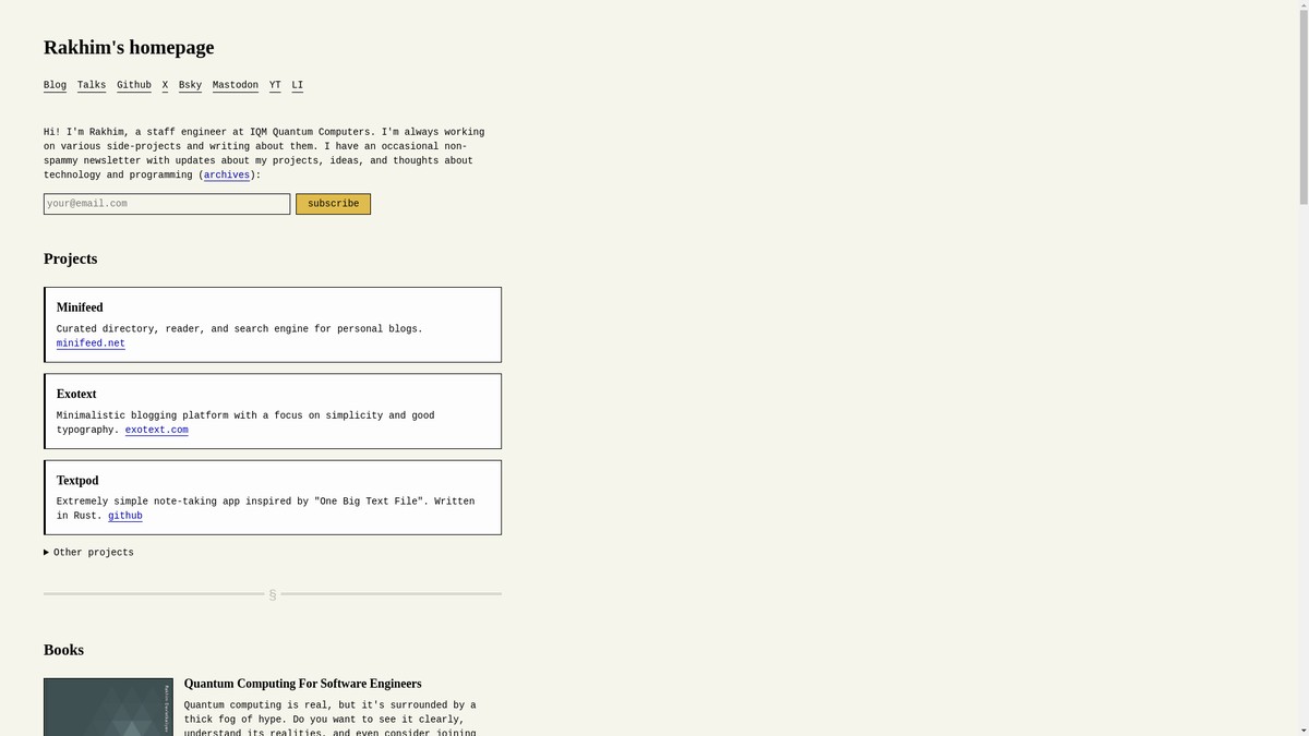 rakhim.org screenshot