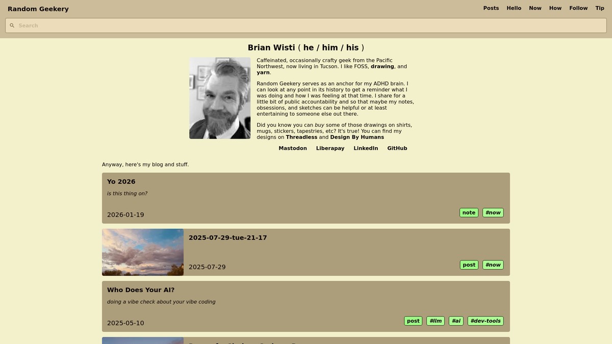randomgeekery.org screenshot