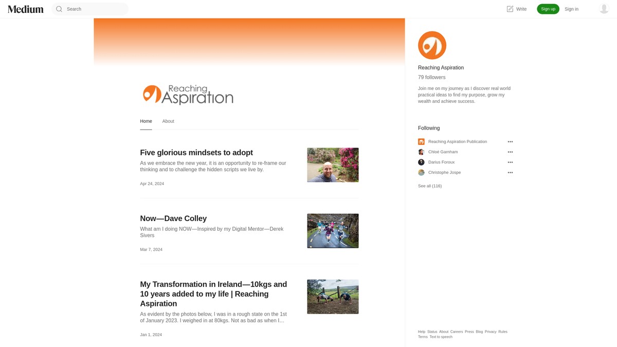 reachingaspiration.medium.com screenshot