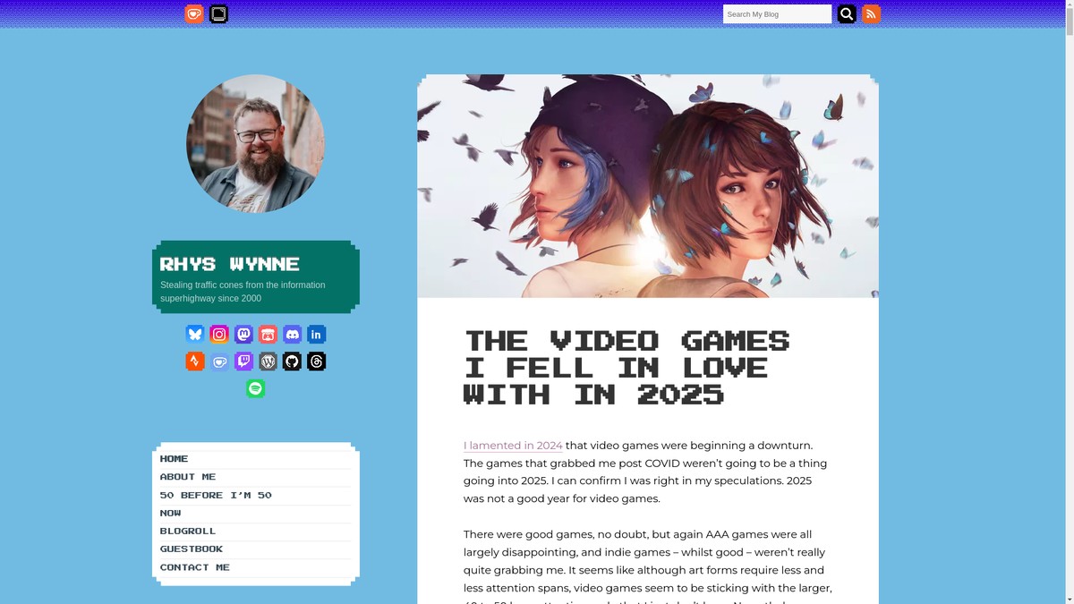 Screenshot of rhyswynne.co.uk