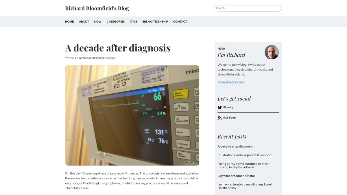 richardbloomfield.blog screenshot