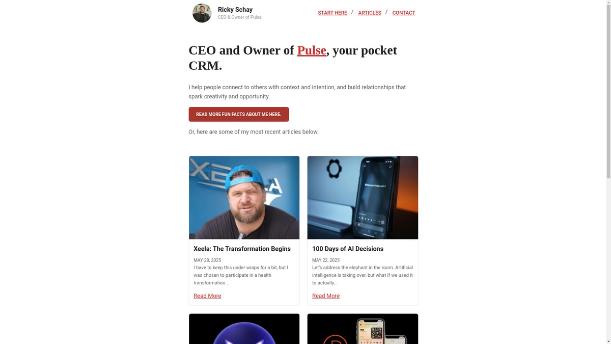 Screenshot of rickyschay.com