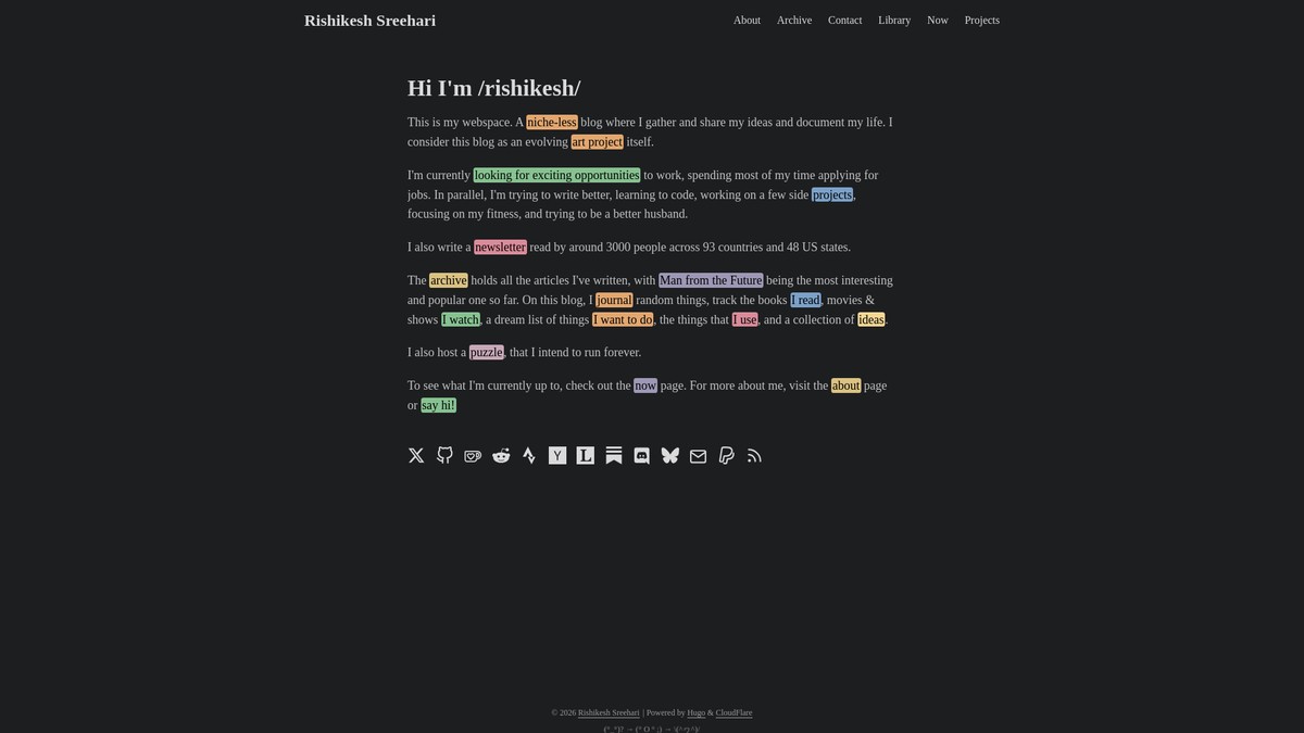 Screenshot of rishikeshs.com
