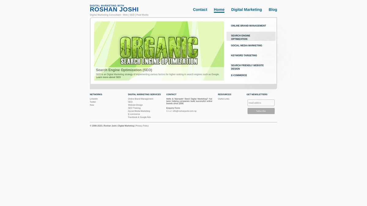 roshanjoshi.com.np screenshot