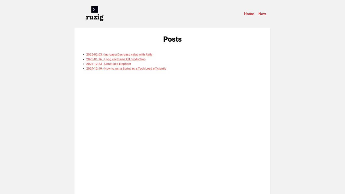 ruzig.com screenshot