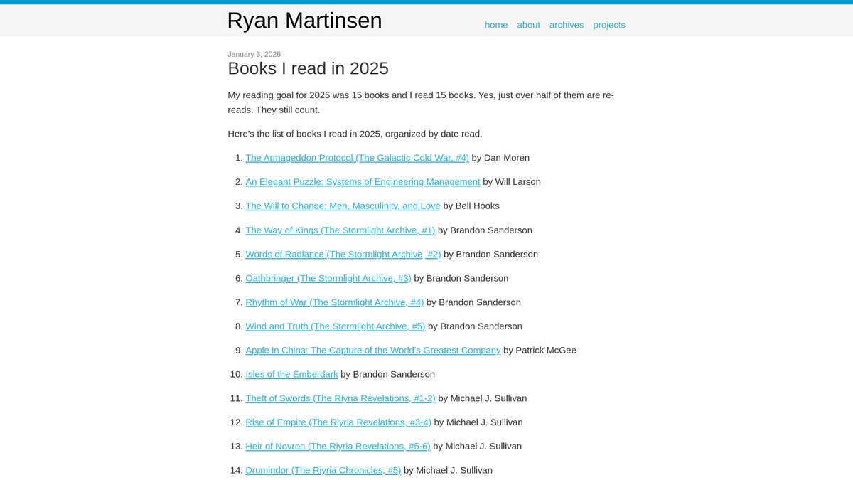 ryanmartinsen.com screenshot
