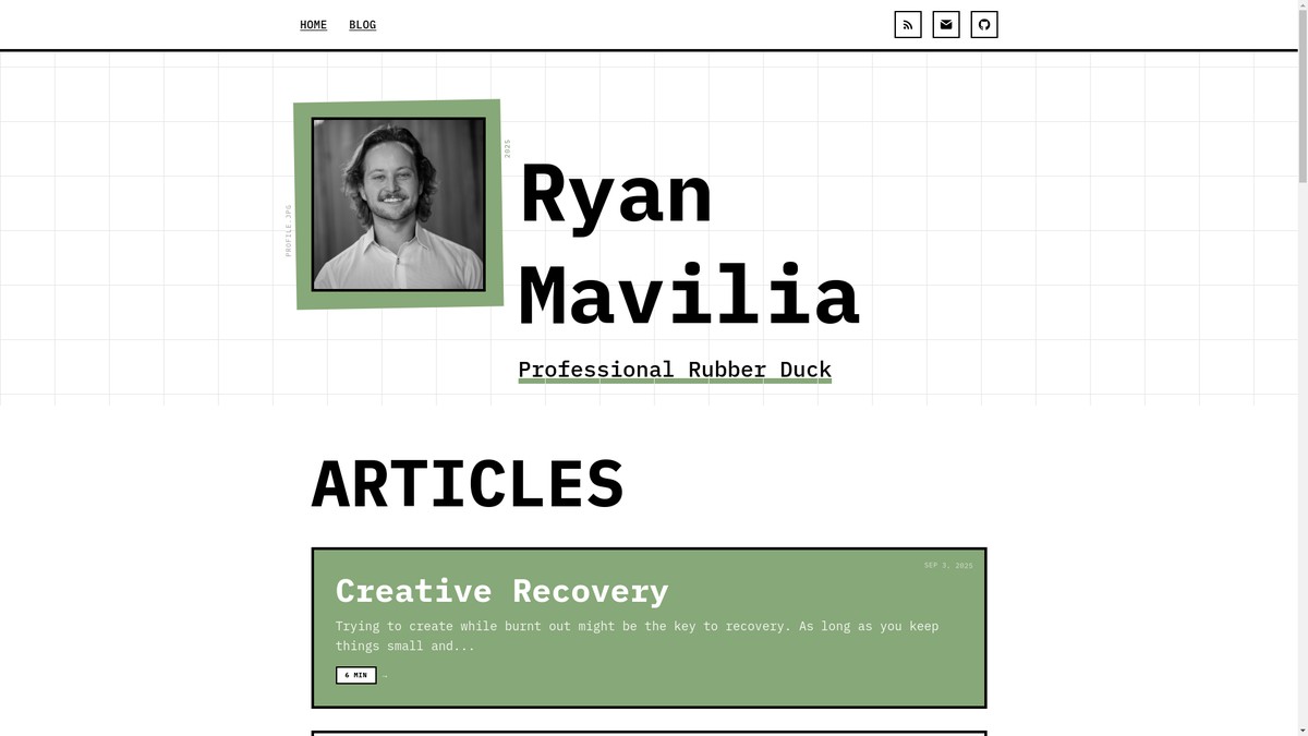 ryanmavilia.com screenshot