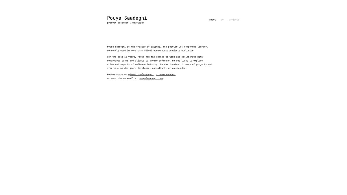 saadeghi.com screenshot