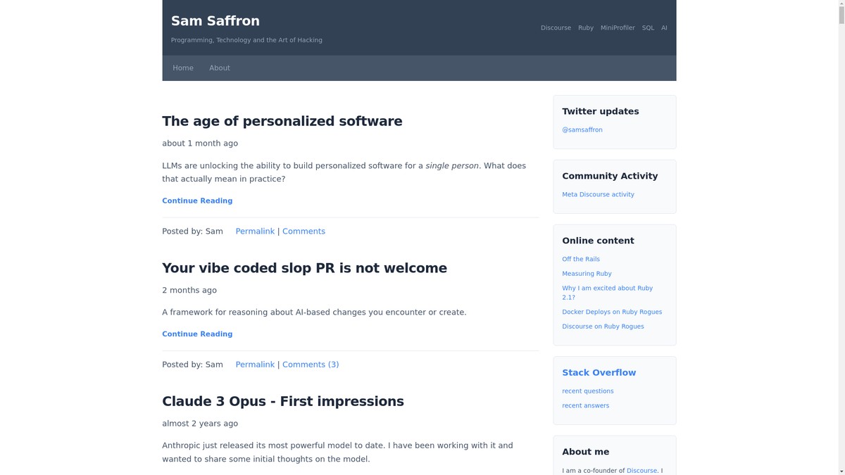 samsaffron.com screenshot