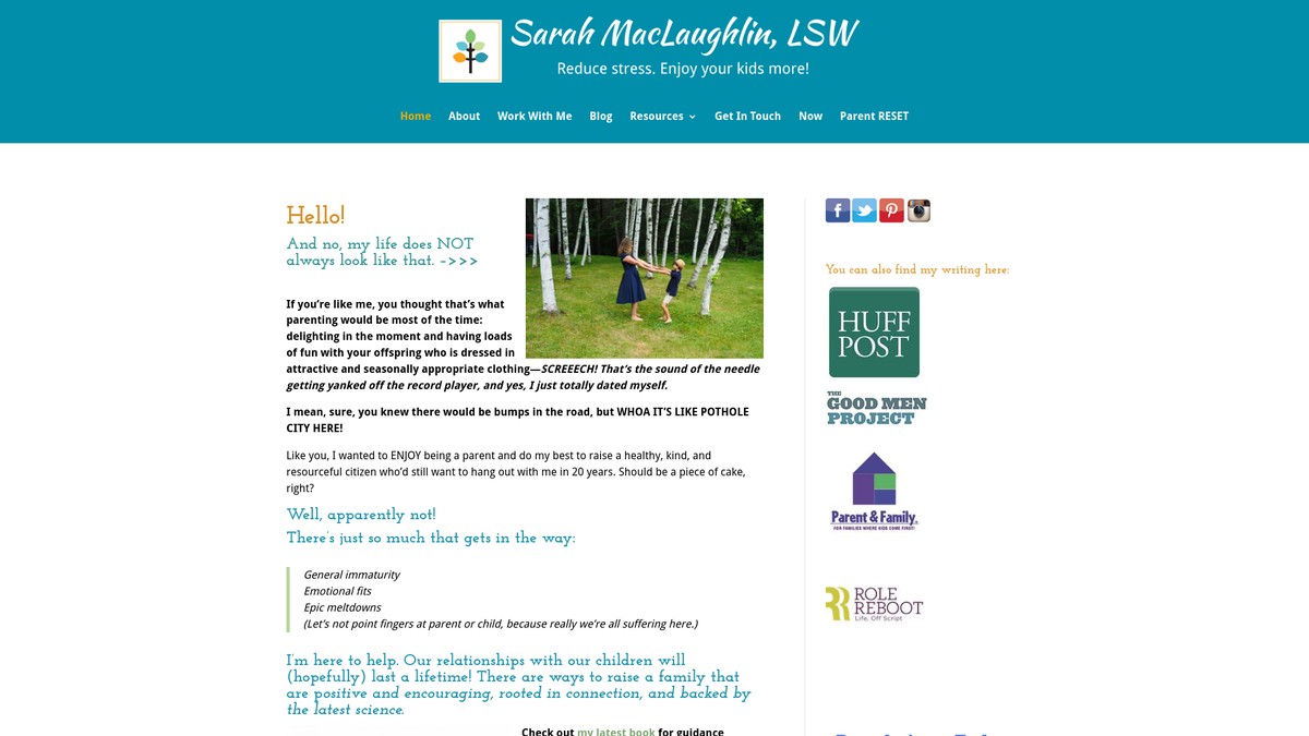sarahmaclaughlin.com screenshot