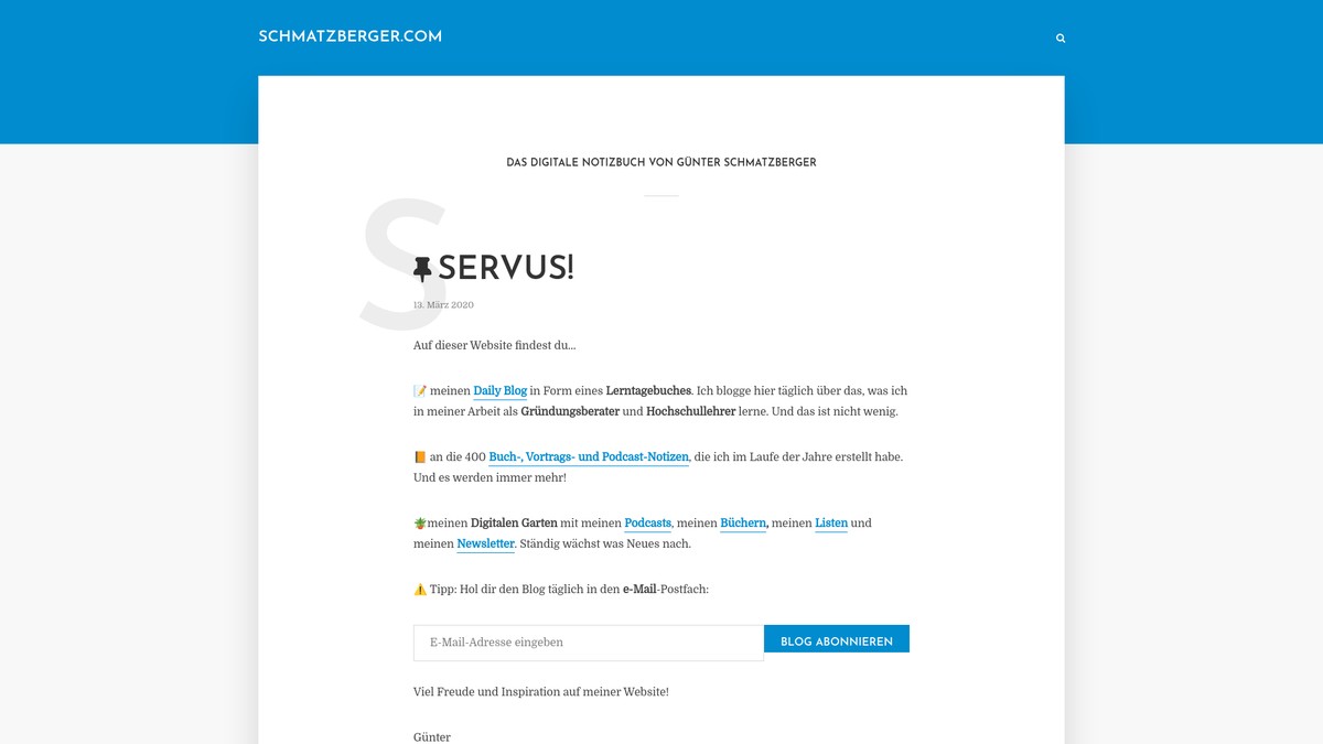 schmatzberger.com screenshot