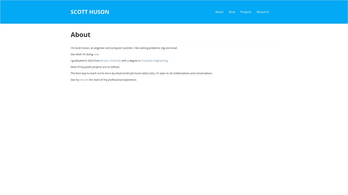scott.huson.com screenshot