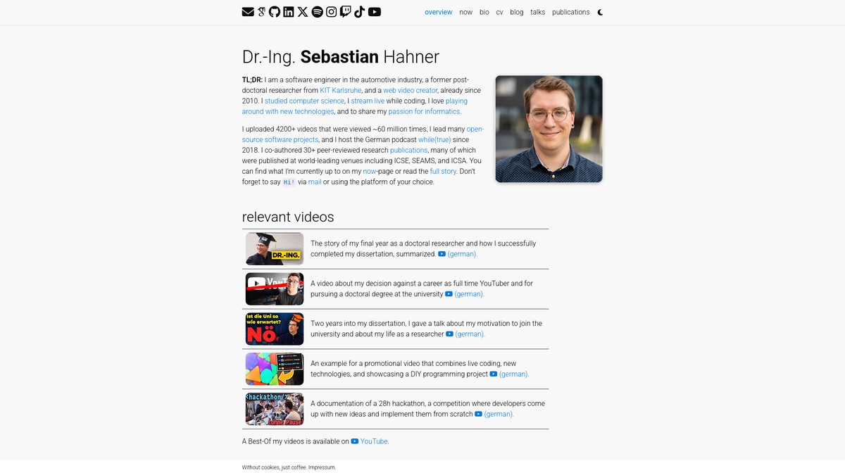 sebastianhahner.de screenshot