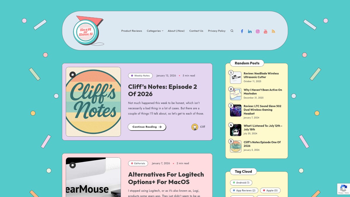 Screenshot of seerofsouls.com
