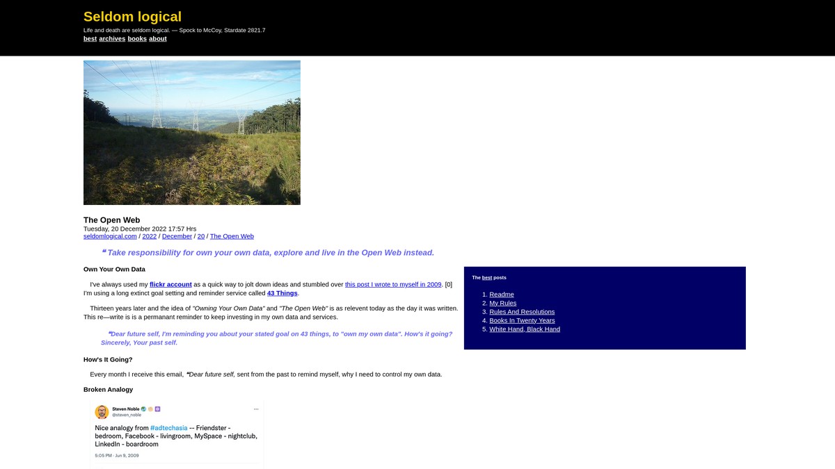 seldomlogical.com screenshot