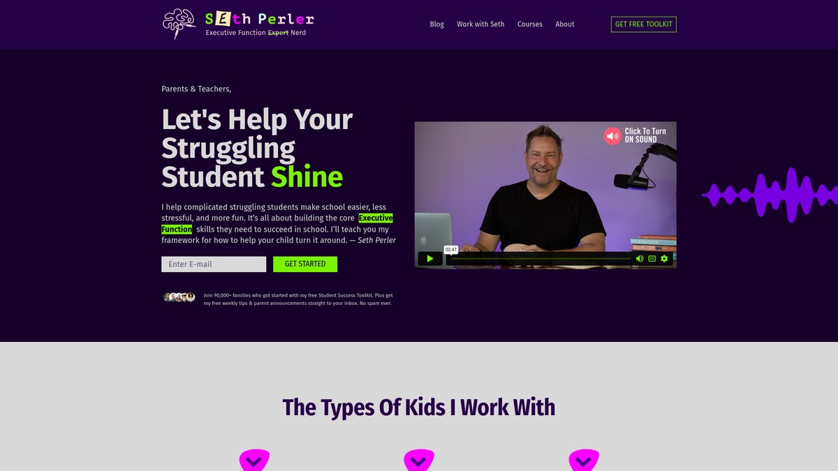 sethperler.com screenshot