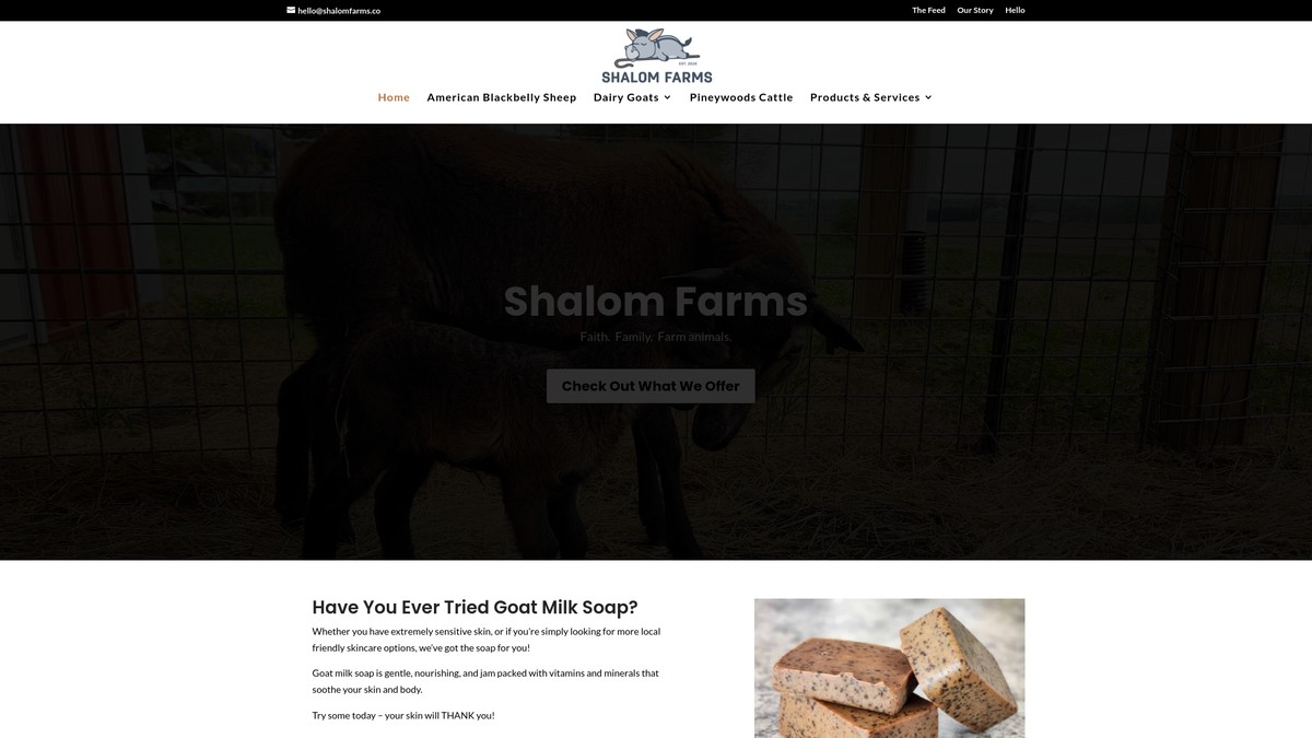 Screenshot of shalomfarms.co