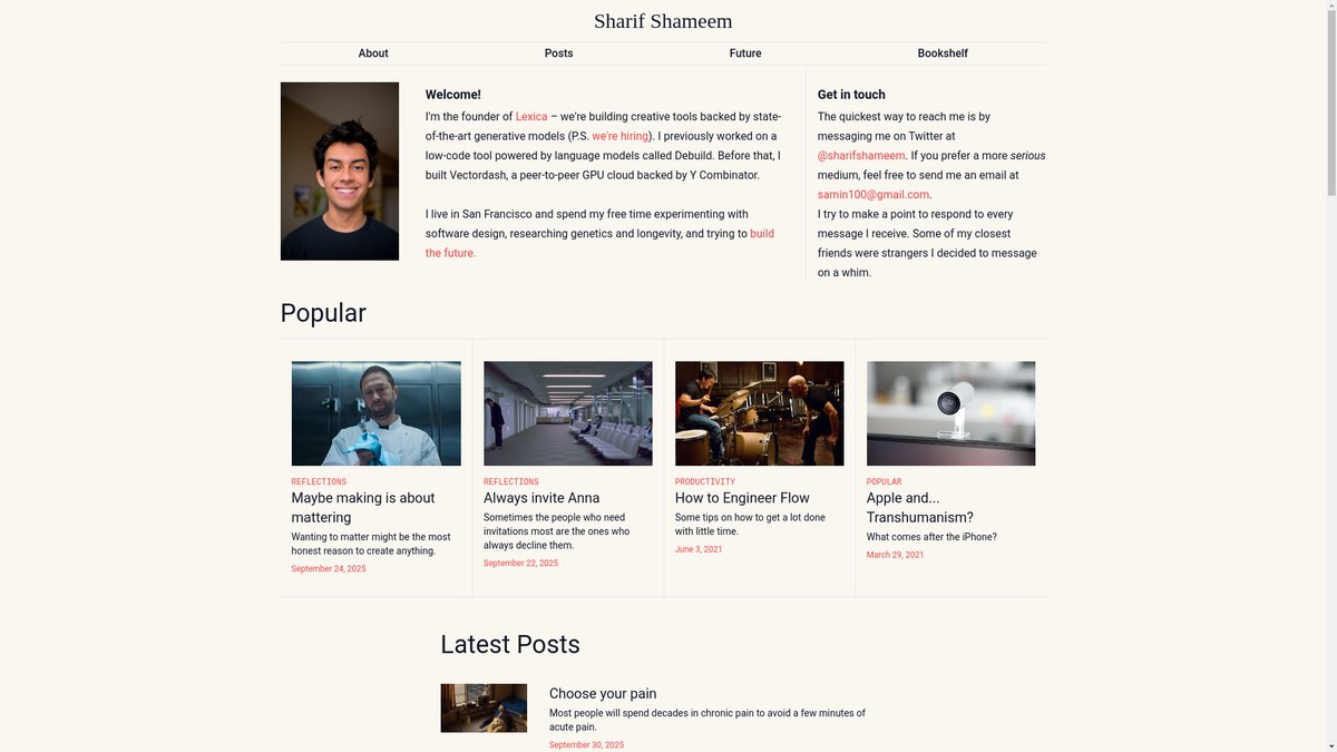 sharif.io screenshot