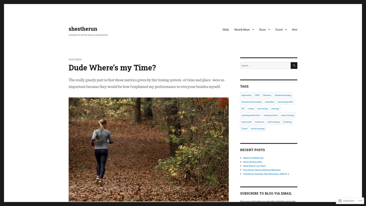Screenshot of shestherun.com