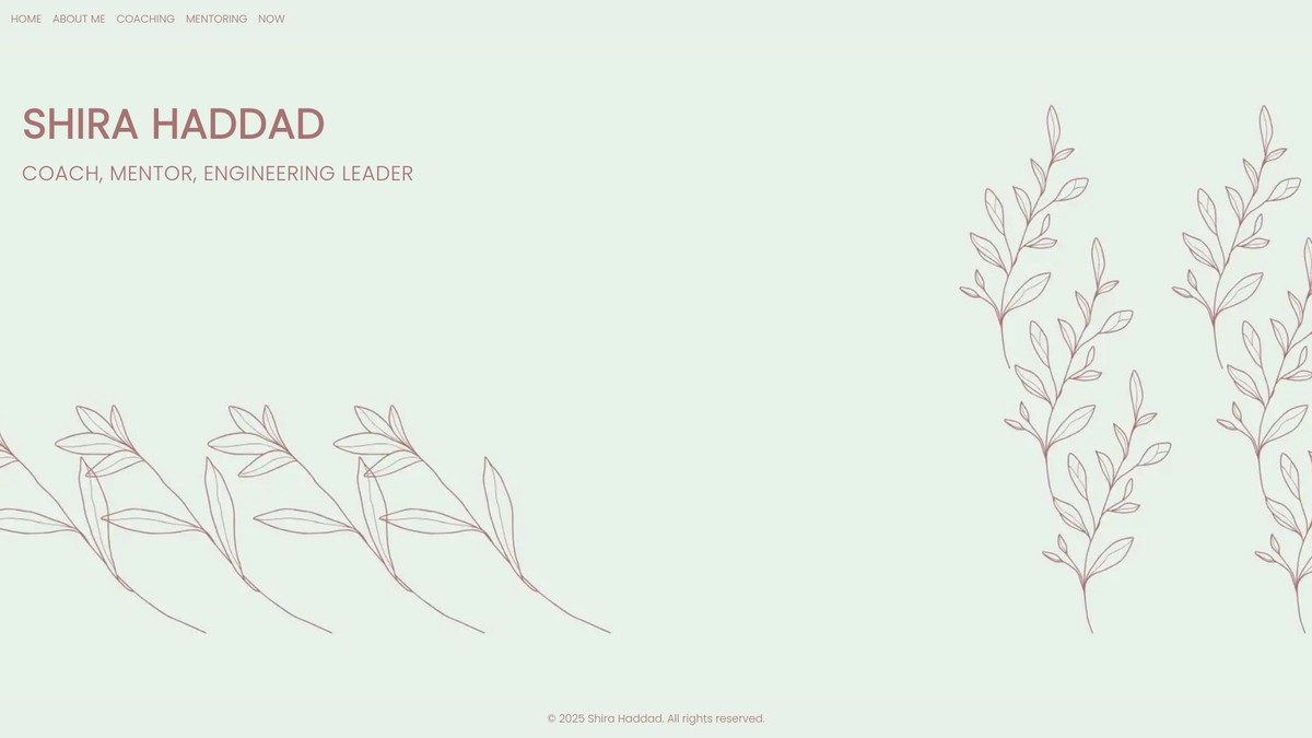 shirahaddad.com screenshot