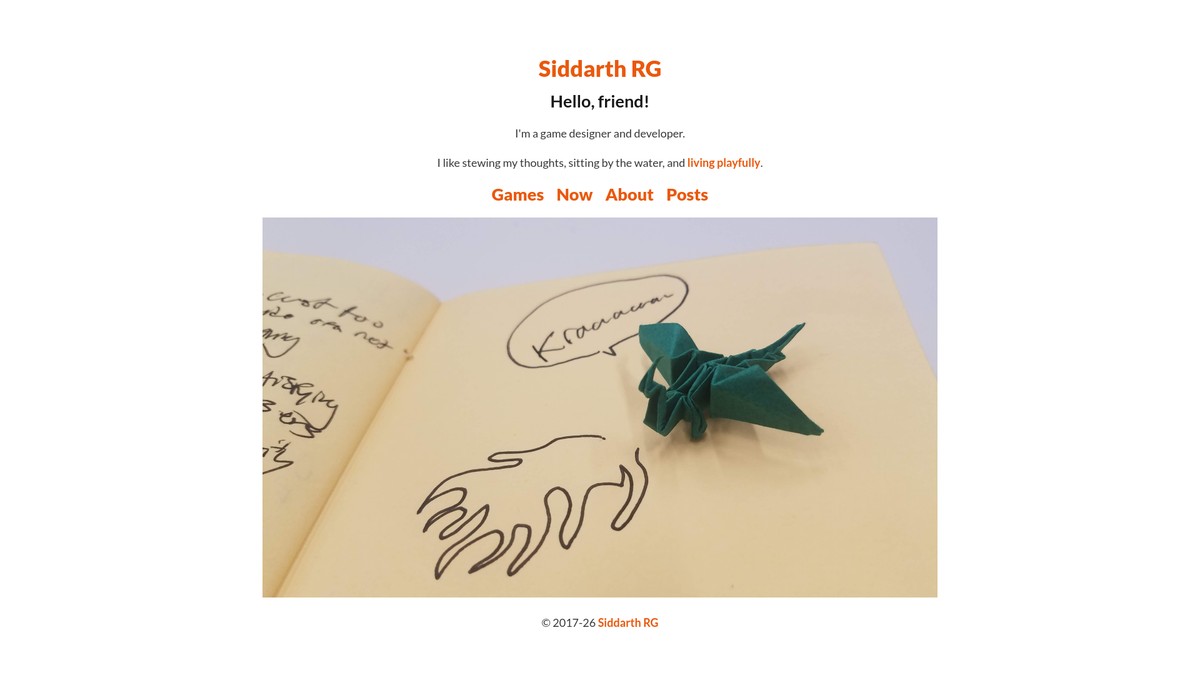 siddarthrg.com screenshot