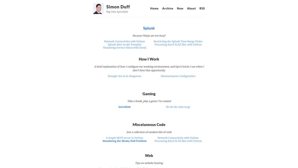 simonduff.net screenshot
