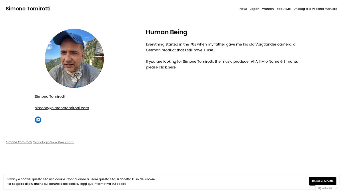 Screenshot of simonetomirotti.com