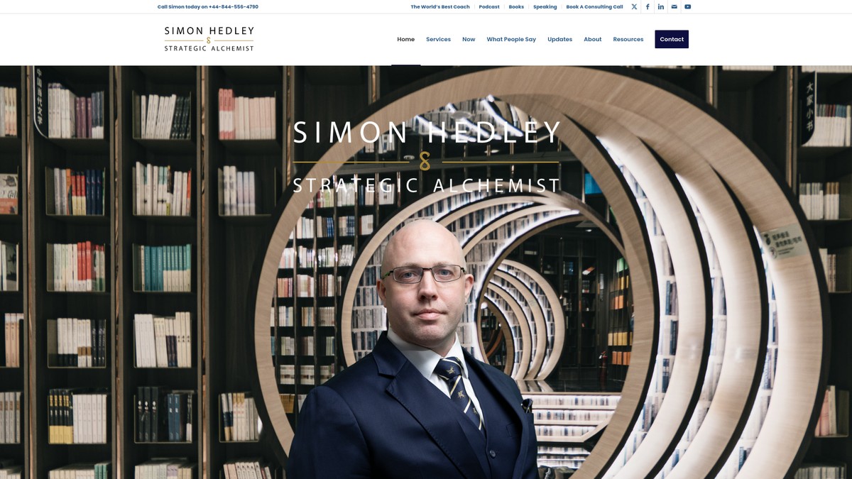 simonhedley.com screenshot