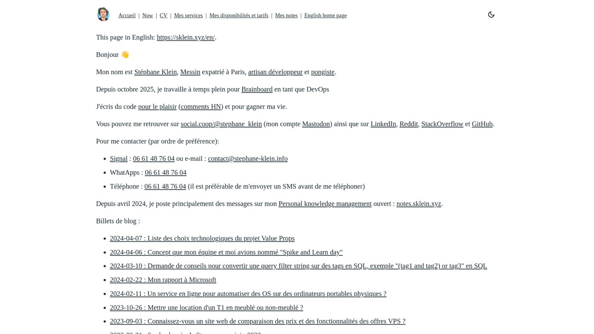 sklein.xyz screenshot