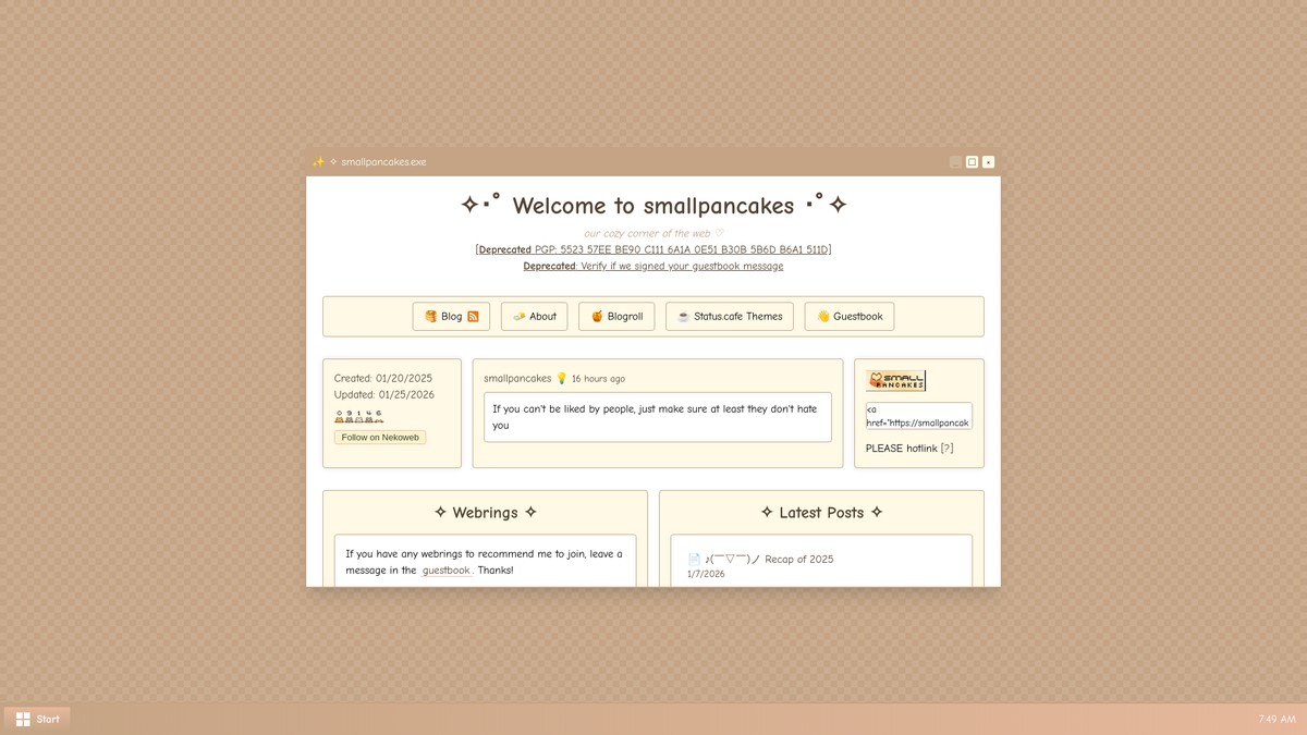 smallpancakes.nekoweb.org screenshot