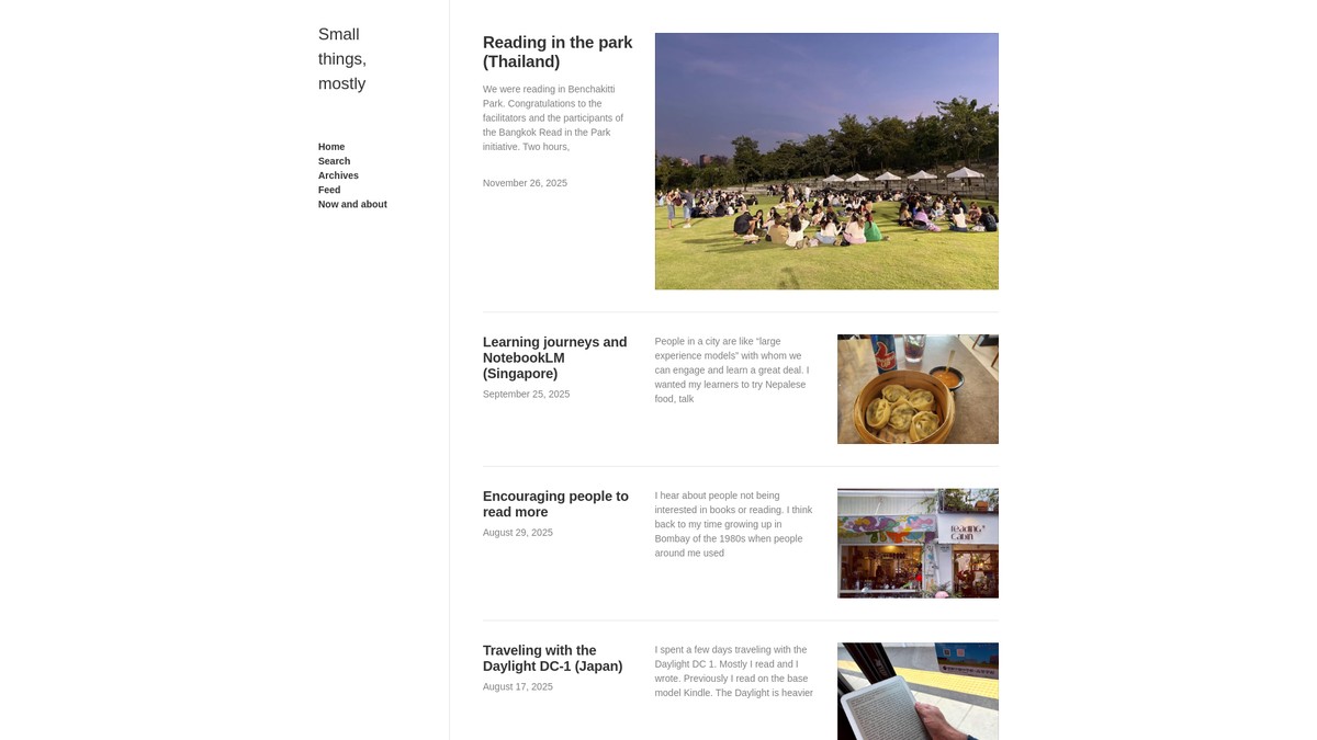 smallthingsmostly.me screenshot