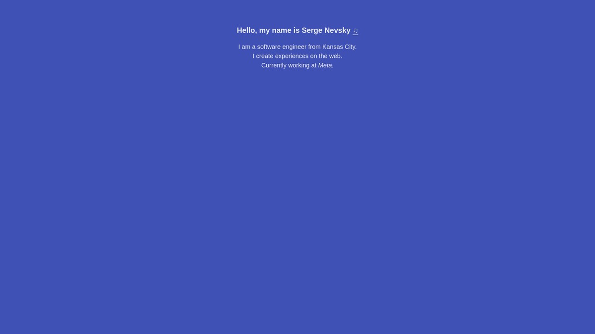 snevsky.com screenshot
