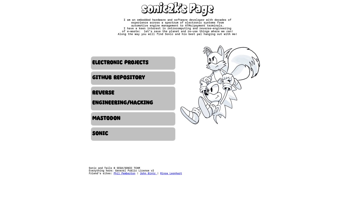 sonic2k.com screenshot