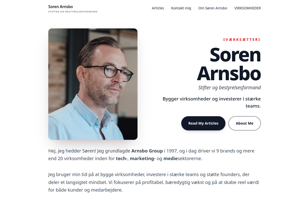 sorenarnsbo.dk screenshot