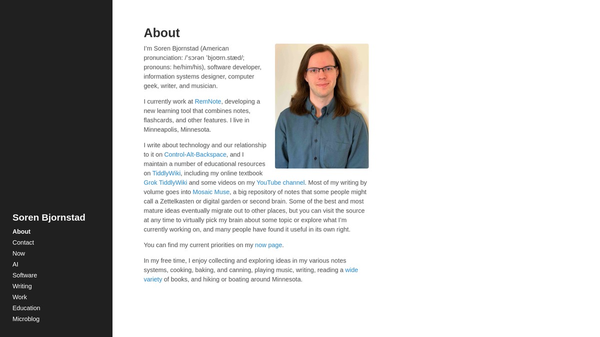 sorenbjornstad.com screenshot