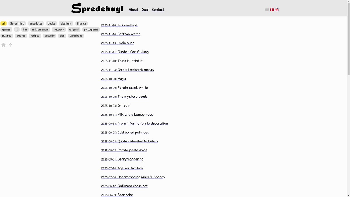 spredehagl.com screenshot