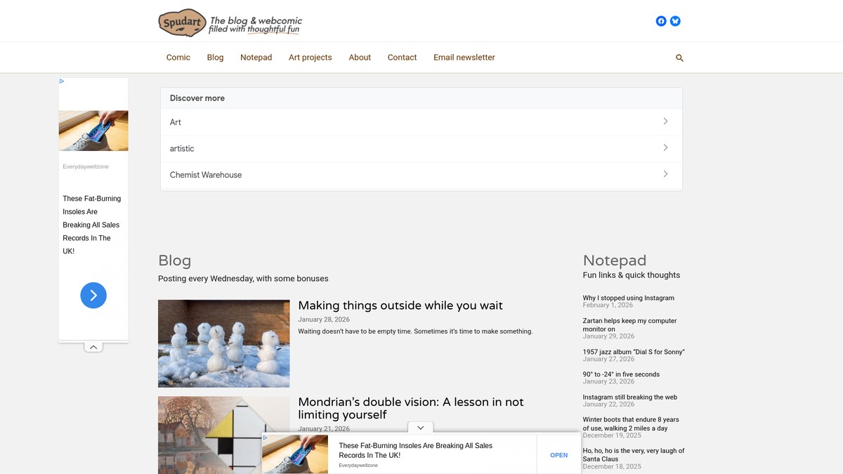 spudart.org screenshot