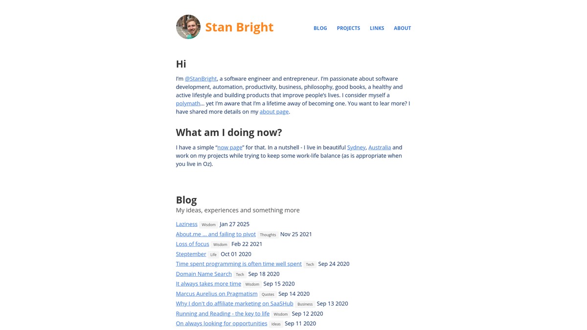 stanbright.com screenshot