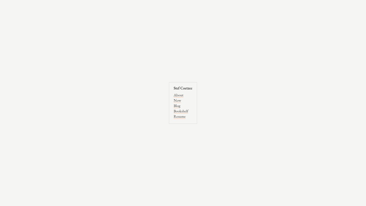 stefcoetzee.com screenshot