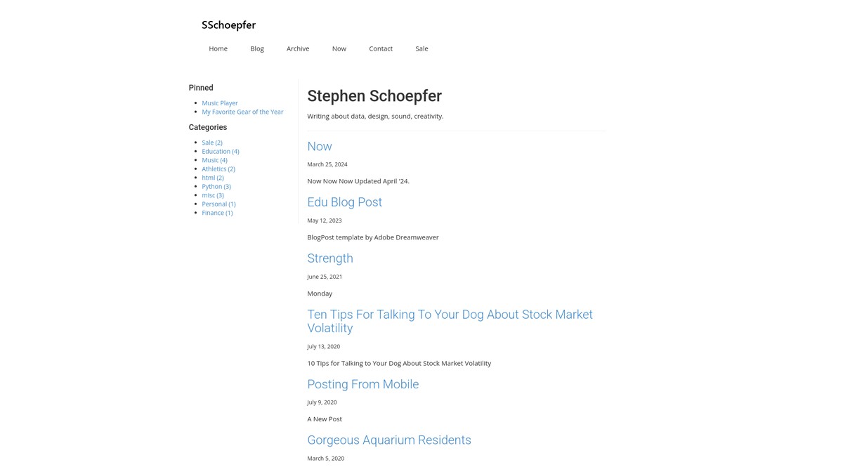 stephenschoepfer.com screenshot
