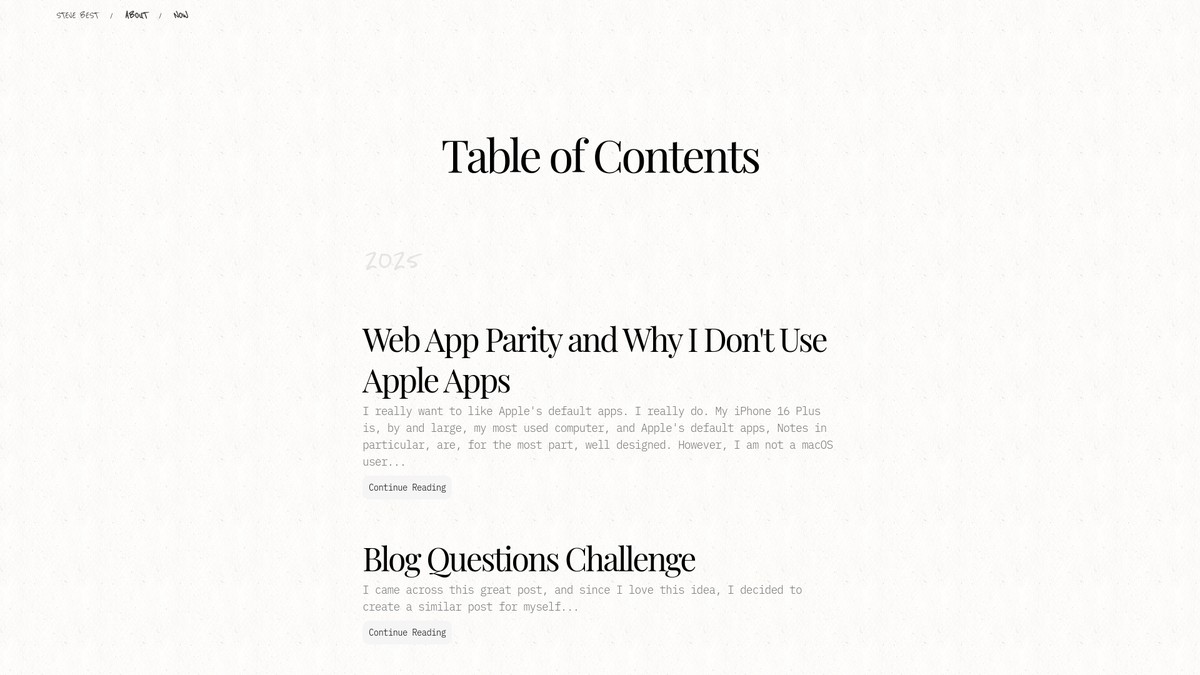 steve-best.github.io screenshot