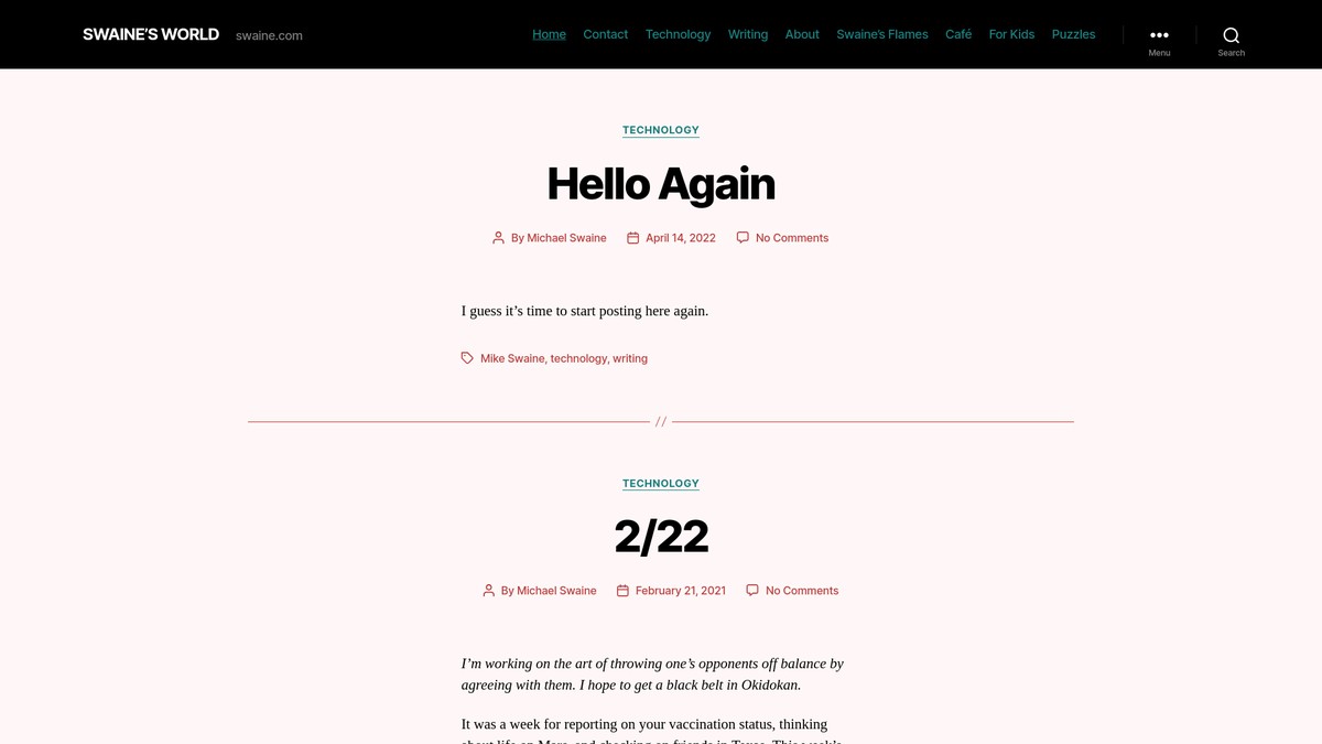 swaine.com screenshot