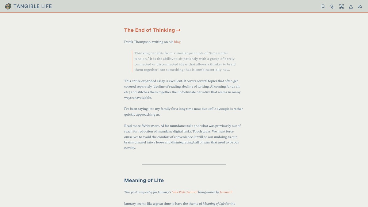 tangiblelife.net screenshot