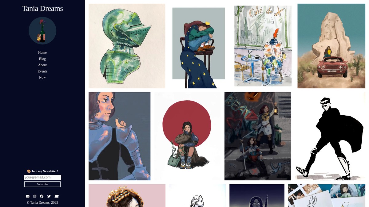 taniadreams.space screenshot