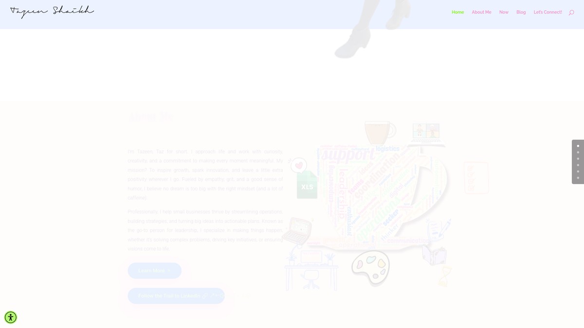 tazeenshaikh.com screenshot