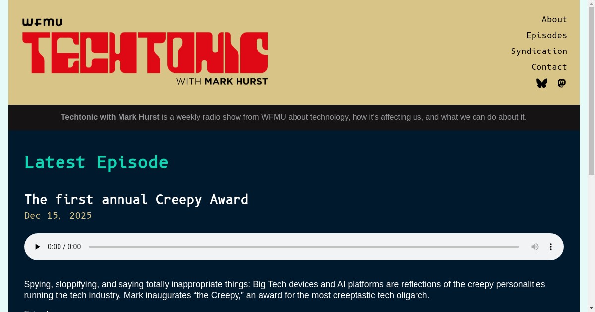 Screenshot of techtonic.fm