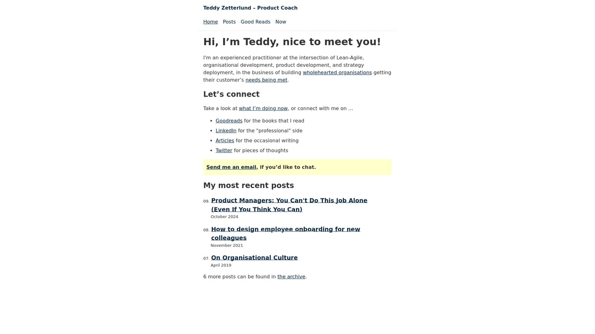 teddyzetterlund.com screenshot