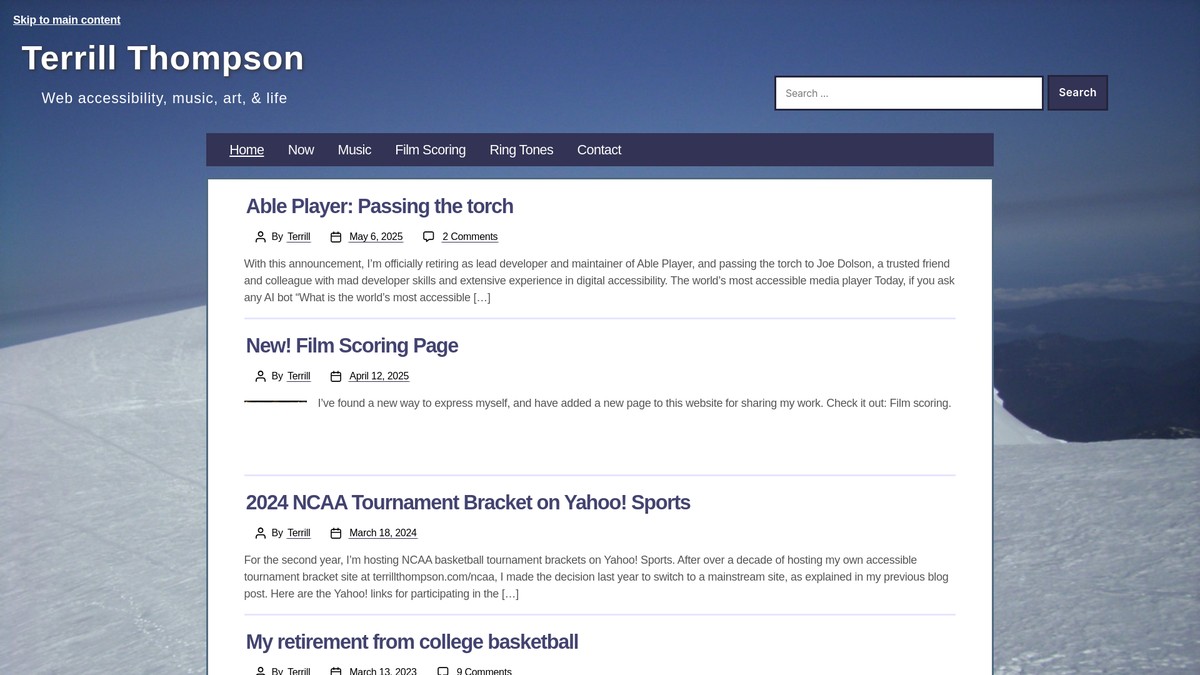 terrillthompson.com screenshot