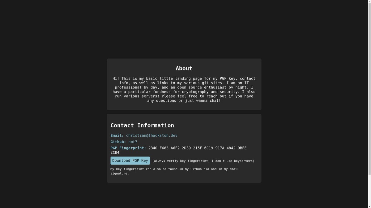 thackston.dev screenshot